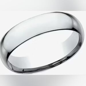 Men's 14k White Gold 6MM Light Comfort-Fit Wedding Band